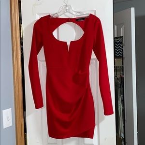 Red Backless Formal Dress